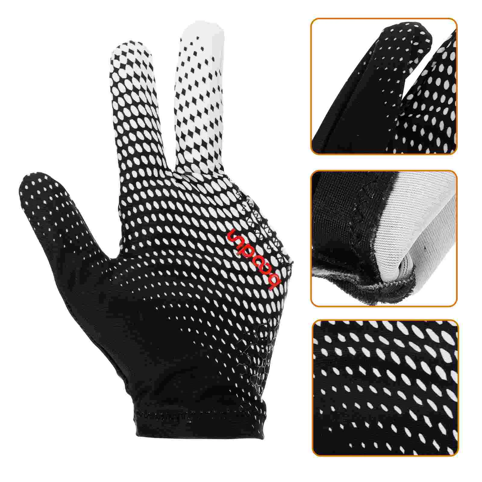 Anti Slip 3 Finger Billiards Glove Lightweight Fabric Snooker Glove Portable Size Pool Accessory Billiard Equipment Gloves billiard gloves