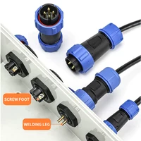 5/10/100 Sets Sp13 Sp17 /SP16 Sp20/sp21 Ip68 Waterproof Aviation Plug Socket Male Female Connector Panel Mounted 2/3/4/5/6/7 Pin 5