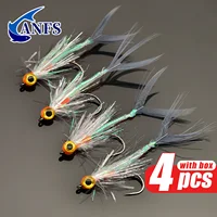 4 Pack Baitfish Flies Streamer Flies for Freshwater Saltwater Fishing 1