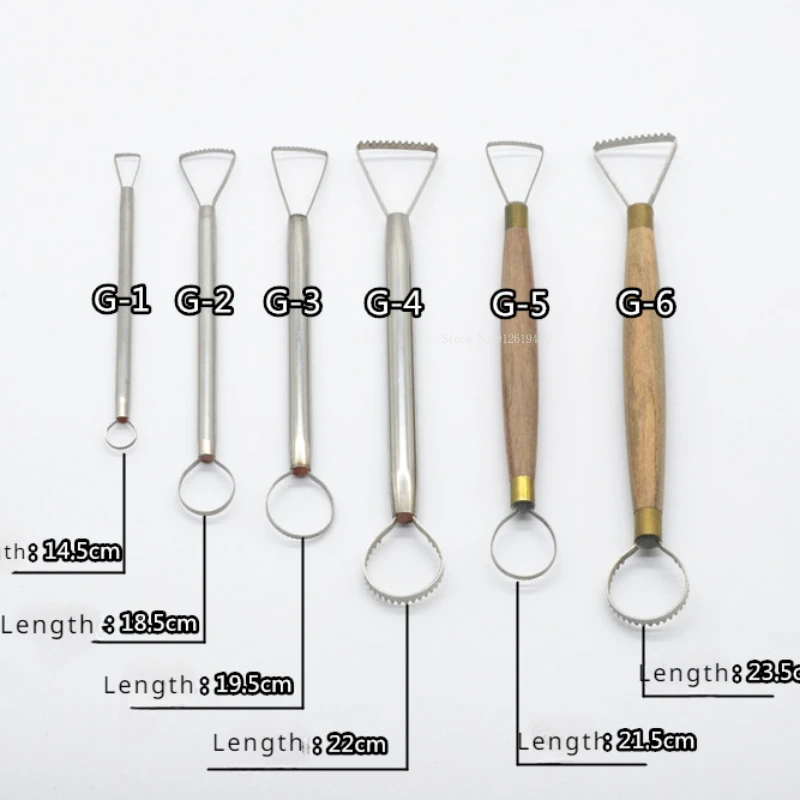 Stainless Steel Clay Sculpture Scraper Ceramic Finishing Blank Tool DIY Pottery Handicrafts Fine Carving Oil Clay Model Scraper polymer clay tools pottery tools clay sculpting tools pottery sculpting tools clay craft tool