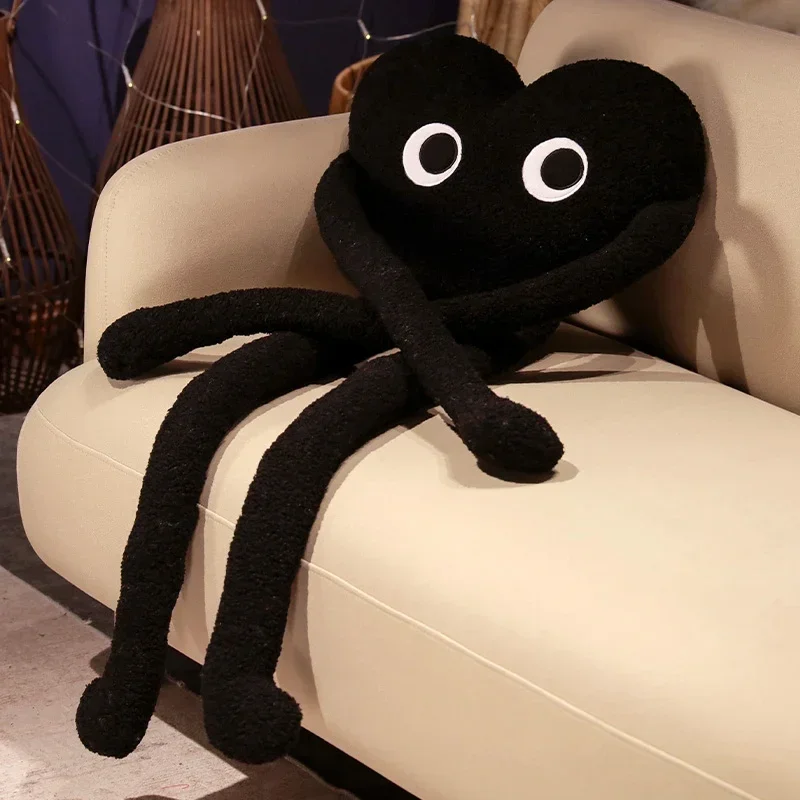 Long Legs Love Heart Shape Pillow Cute Stuffed Red Black White Heart Pillow Soft Plush Toys Lover Friends Festival Creative Gift