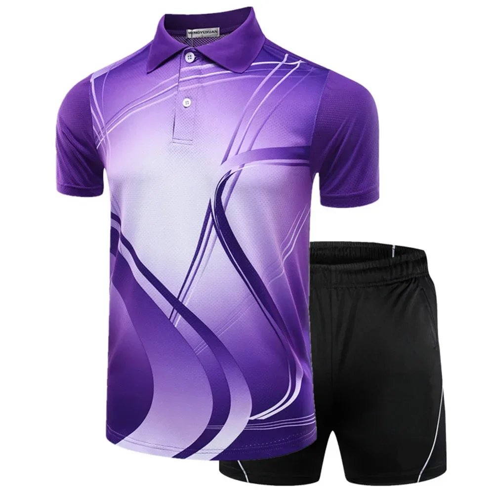 New in Tennis T-shirts Shorts Set for Men Women Quick Dry Summer Golf Wear Table Tennis Ping Ping Badminton Jersey Uniform Suits
