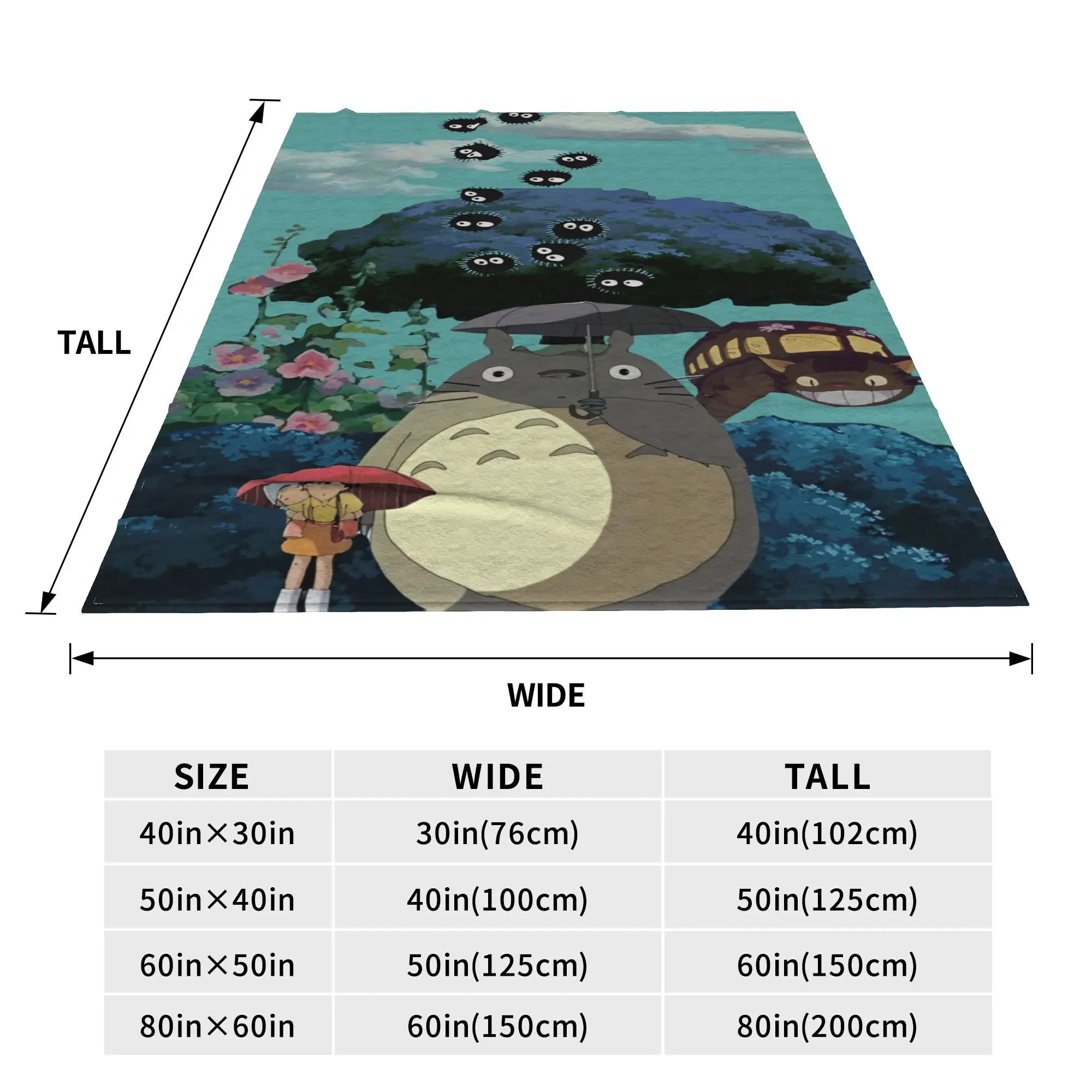 T-TotoroS Cartoon Movie Blanket Flannel Textile Decor Anime Multi-function Lightweight Thin Throw Blankets for Bed Bedspread 5