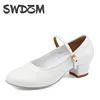 SWDZM Women Modern Dance Shoes Soft Bottom Tango Dancing Shoes Ballroom Latin Dance Shoes For Women 4CM Middle Heeled 1