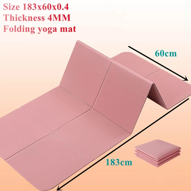 4MM Thick Convenient Yoga Mats Anti Slip Ultralight Indoor Fitness Exercise 183x60cm Foldable Gym Pilates Mat Fitness Equipment