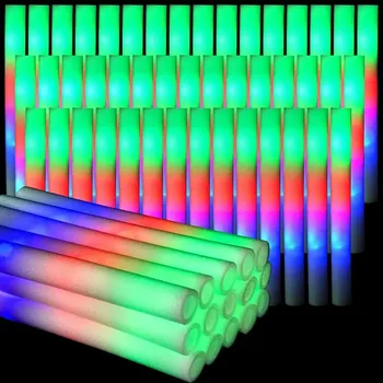 Bâtons lumineux en mousse avec 3 Modes, 30 pièces, bâton lumineux clignotant Led coloré, fournitures de fête qui brillent dans la nuit pour Concert de Raves de mariage 1