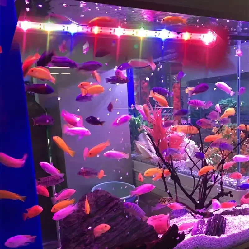 17-47cm 수족관 LED 조명 잠수정 무드 램프 USB 방수 물고기 탱크 장식 식물 성장 조명 액세서리 110-240V