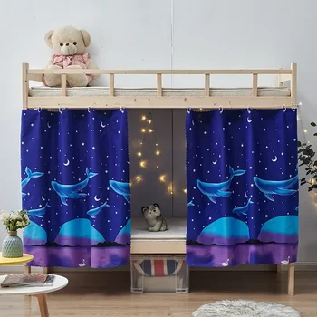 Rideaux de lit occultants moustiquaire dortoir lit tente bas superposé respirant auvent rideaux de lit pour enfants chambre décor à la maison 1