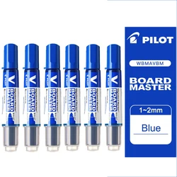 Eco - Friendly Refillable Whiteboard Markers - Pack of 6, Medium Bullet Tip (Blue)