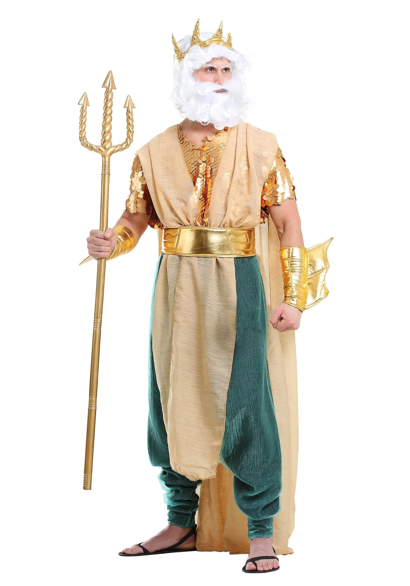 M-5XL Sea King Cosplay Costume Ancient Roman Greek Pharaoh Halloween Costume for Masquerade Ball Role-playing Uniform - Image 5