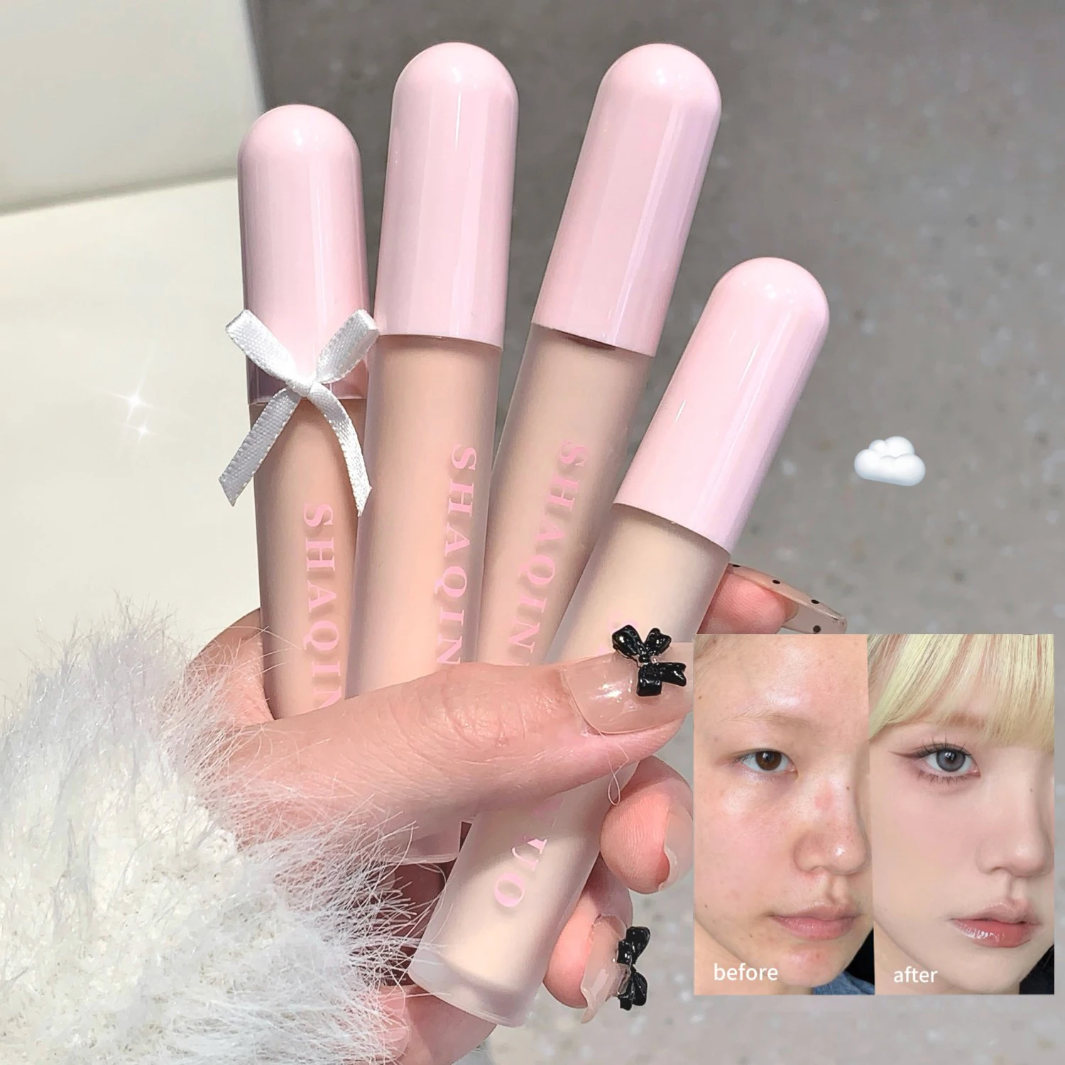 3 Colors Liquid Foundation Concealer Cream Full Covers Brightening Facial & Eye Liquid Concealer Waterproof Oil-control Make Up