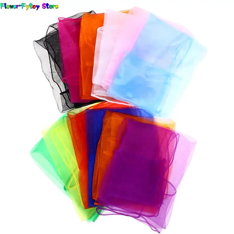 

6pcs/pack Gymnastics Scarves Colored Sensory Scarves Rainbow Gauze Baby Juggling Dance Gymnastics Ballet Colored Gym Dance Gauze