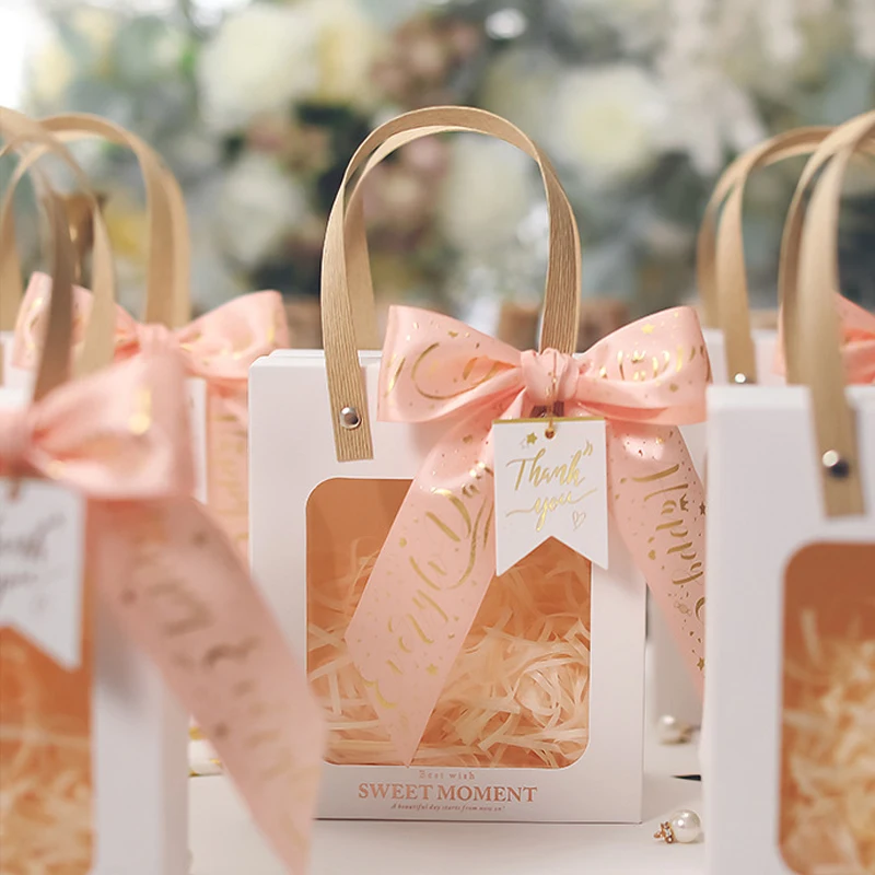 Sac cadeau avec fenêtre transparente, sacs de détermination portables