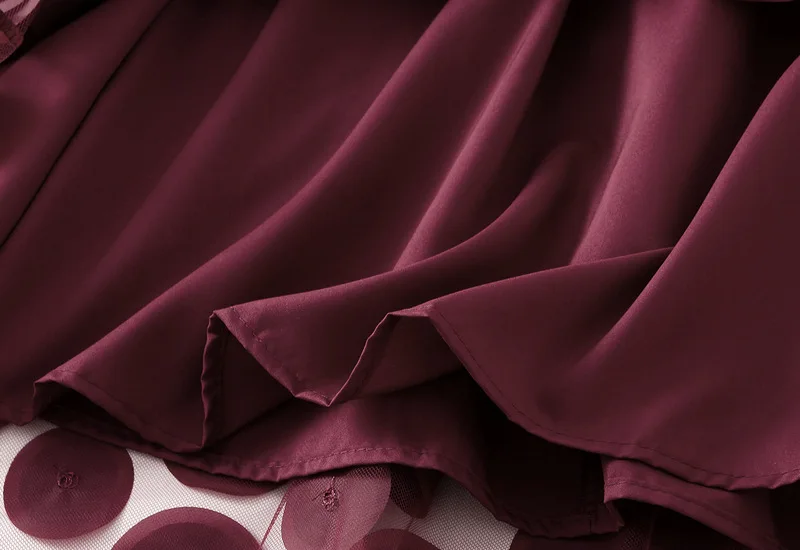 Autumn Winter 3D Circular Applique Mesh Long Skirts 2026 Korean Fashion Hepburn Style High Waist A-LINE Skirt