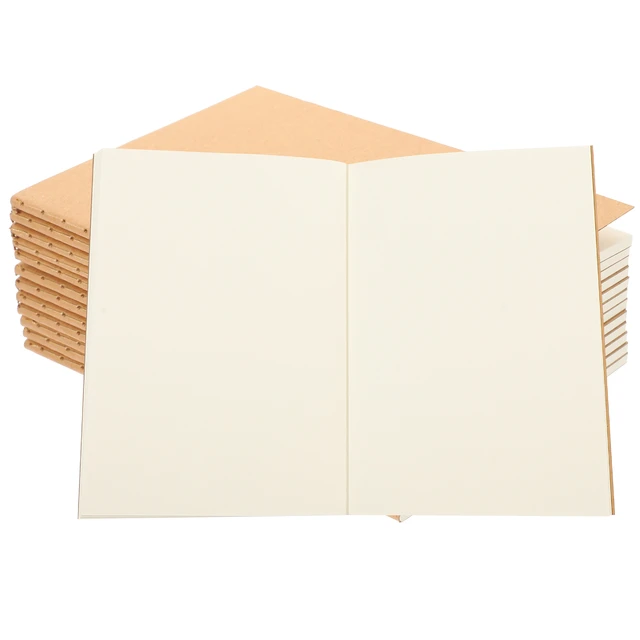 12PCS Bulk Journals Unlined Notebook A6 Blank Page Brown Notebook