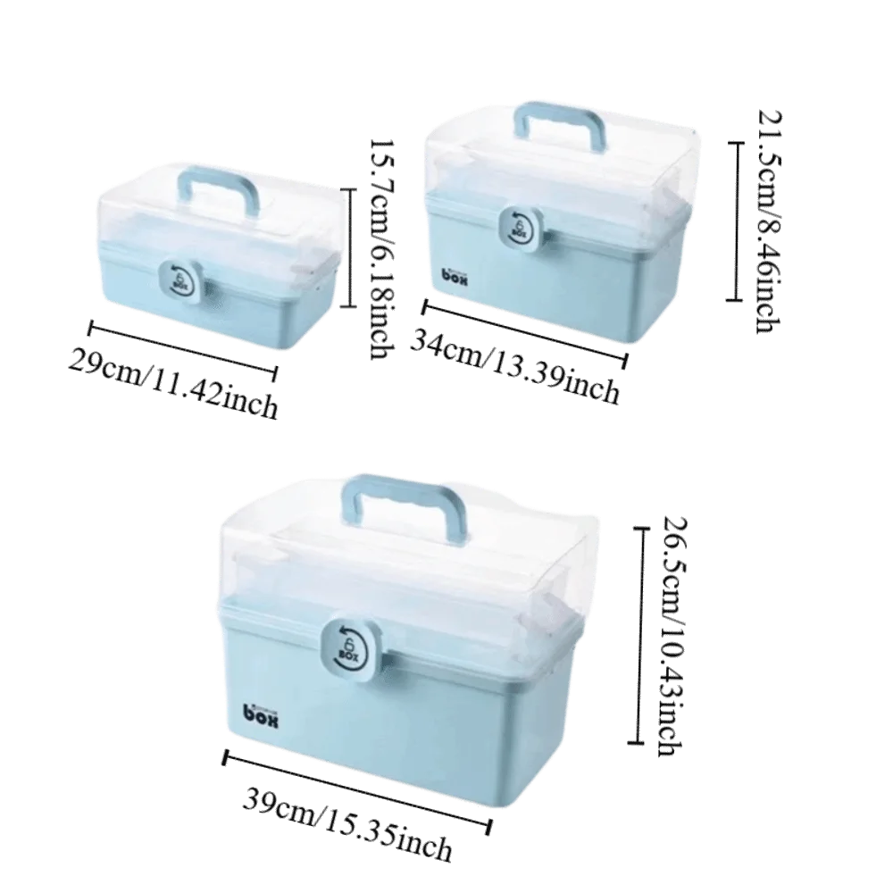 Large Capacity Medicine Kit Organizer Storage Box Pill Box Dust-proof Medicine Cabinet Multi Layer Classification Tackle Box