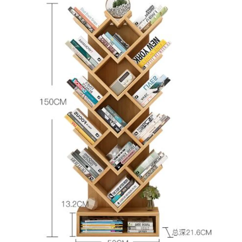 

150CM Tree-Shape Book Shelf Study Room Bookcase Wood Storage Rack desk bookshelf детская книжная полка מתקן לעיתונים