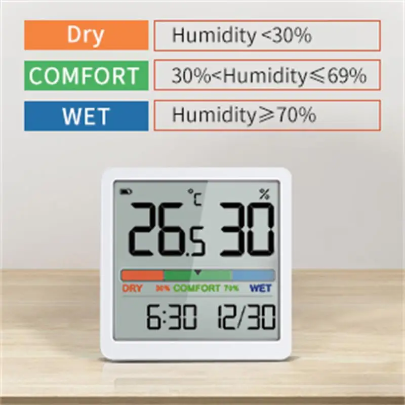 Digital Home Indoor Temperature Humidity Meter LCD Digital Thermometer Hygrometer thumbnail 5
