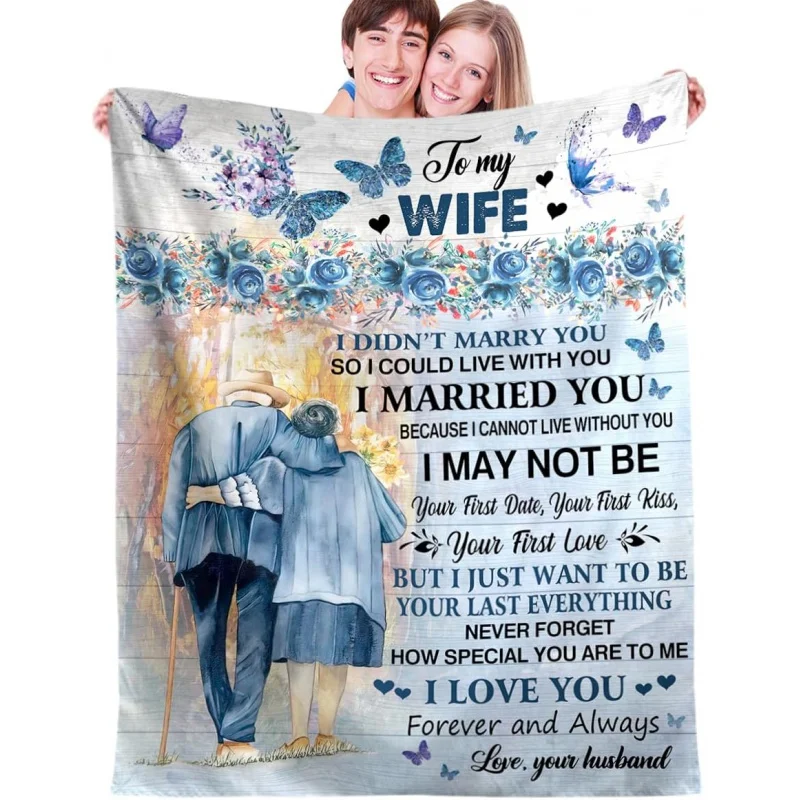 

Одеяло на День святого Валентина для жены, флисовые одеяла для моей жены, идеи для подарка на годовщину, Рождество, день рождения