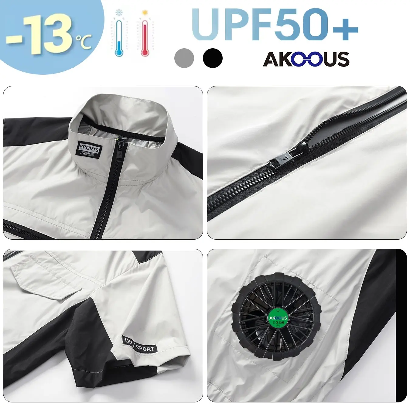 여름용 쿨 조끼 웨어러블 쿨링 USB 12V/5V 팬 조끼 에어컨 의류 야외 작업 낚시용 USB 쿨링 반팔