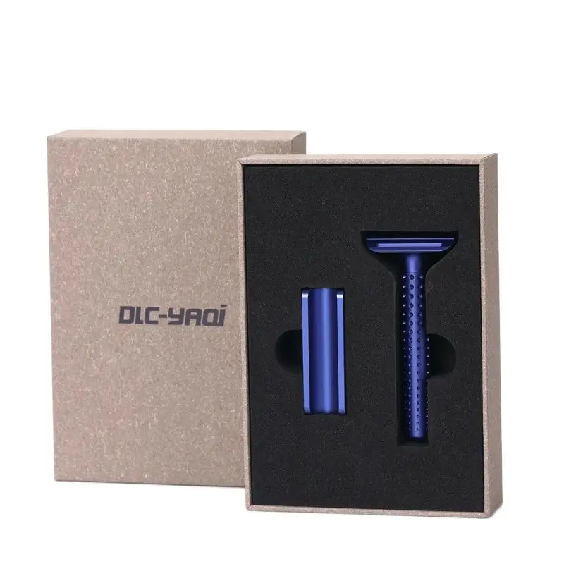 Yaqi Sputnik Dark Blue Color Aluminum Men Safety Razor And Holder