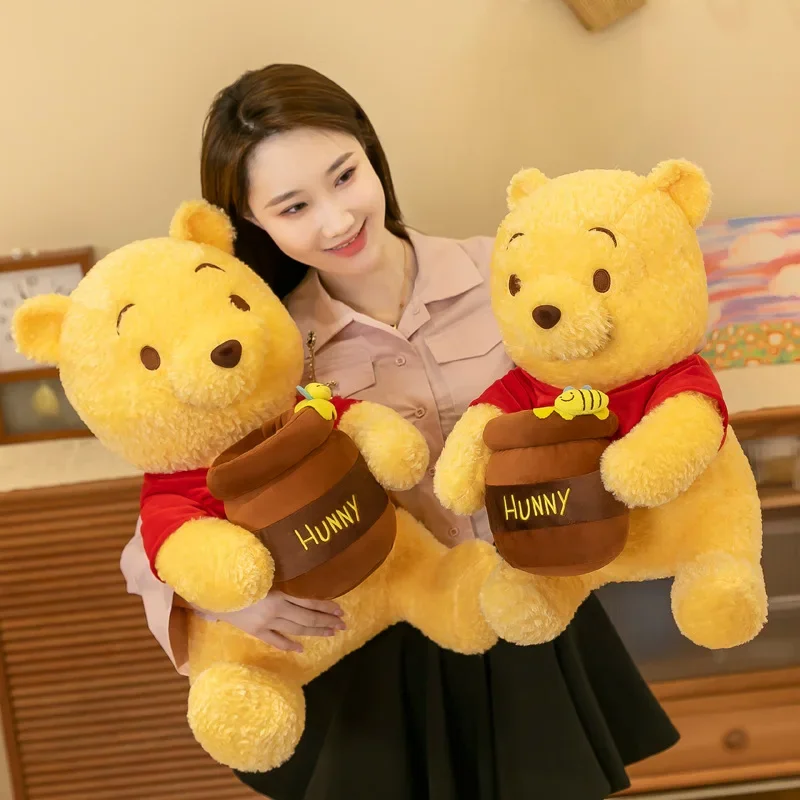 

Милый медведь из полиуретана Disney, изысканная мягкая набивная плюшевая кукла, игрушки, украшение, отличный подарок на день рождения для детей или подруг