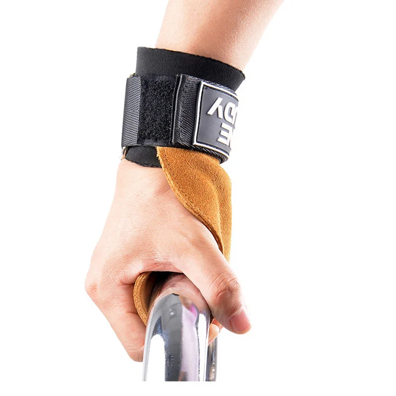 

Cowhide Lifting Grips Pads Gym Gloves Grips Anti-Skid Power Lifting Belt Palm Protection Squat Pull Ups Deadlift Belt Wrist Wrap