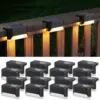 Solar-Stufen-Zaunleuchten für den Außenbereich, wasserdichte LED-Wegeleuchte für Terrasse, Treppen, Garten, Weg, Stufenzäune, Außen-Solarlampe