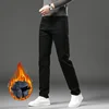 New Winter Casual Men Plush Wool Slim Fit Business Jeans Male Elastic Straight Fleece Denim Pants Warm Thick Fur Skinny Trousers 6