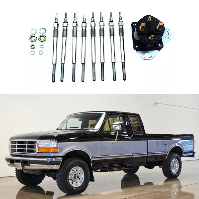

Power Stroke Diesel Pickup Relay Solenoid & Glow Plugs Replacement Parts Fit For Ford E F Series 7.3L