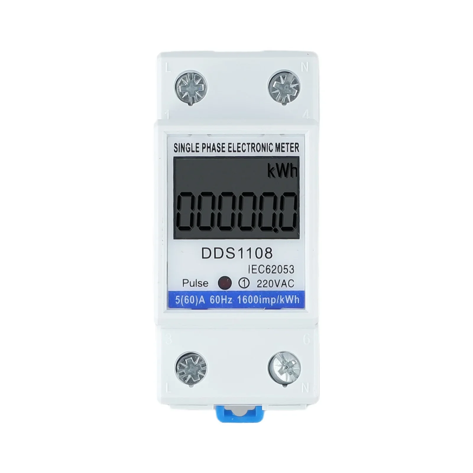 Reliable Performance LCD Single Phase Electric Energy Meter KWH AC Digital WattHour Meter 220V 60A Accuracy 1 Power Consumption