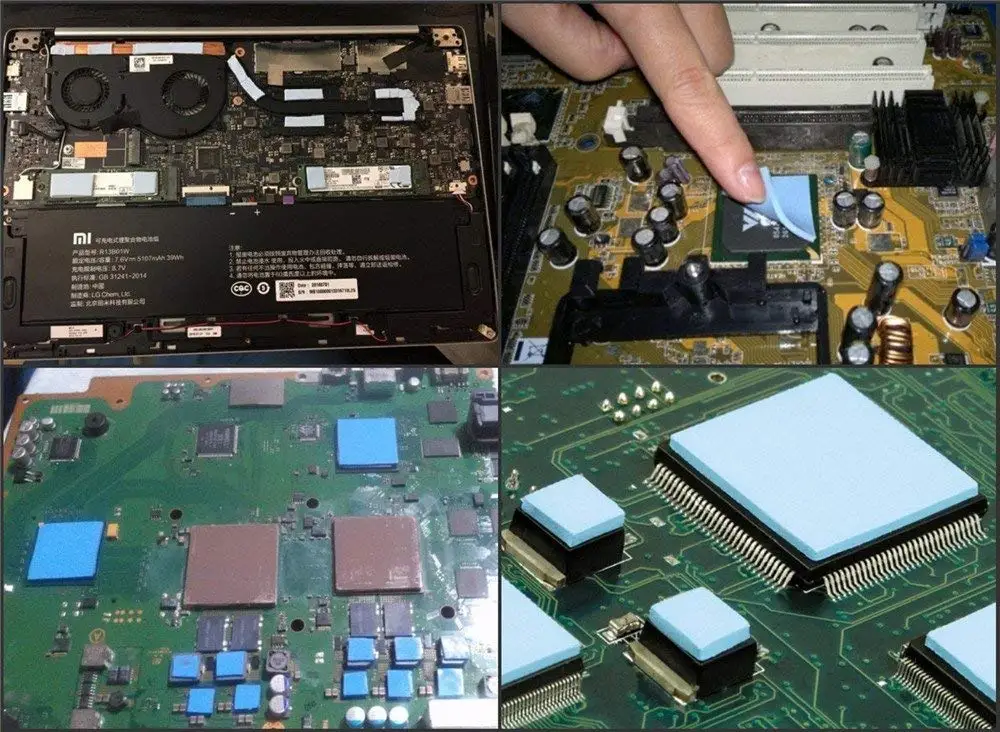 Термопрокладки силіконові 10×10×0.5 мм (100 шт) — теплопровідні підкладки для електроніки