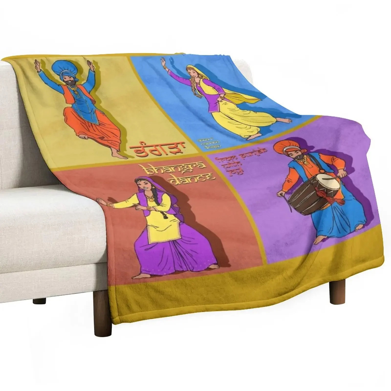 

Bhangra dance Throw Blanket Moving Heavy Tourist Bed covers Blankets