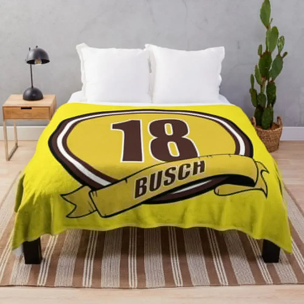 

18 Busch w/Banner Throw Blanket Summer Bed linens Fluffys Large Blankets
