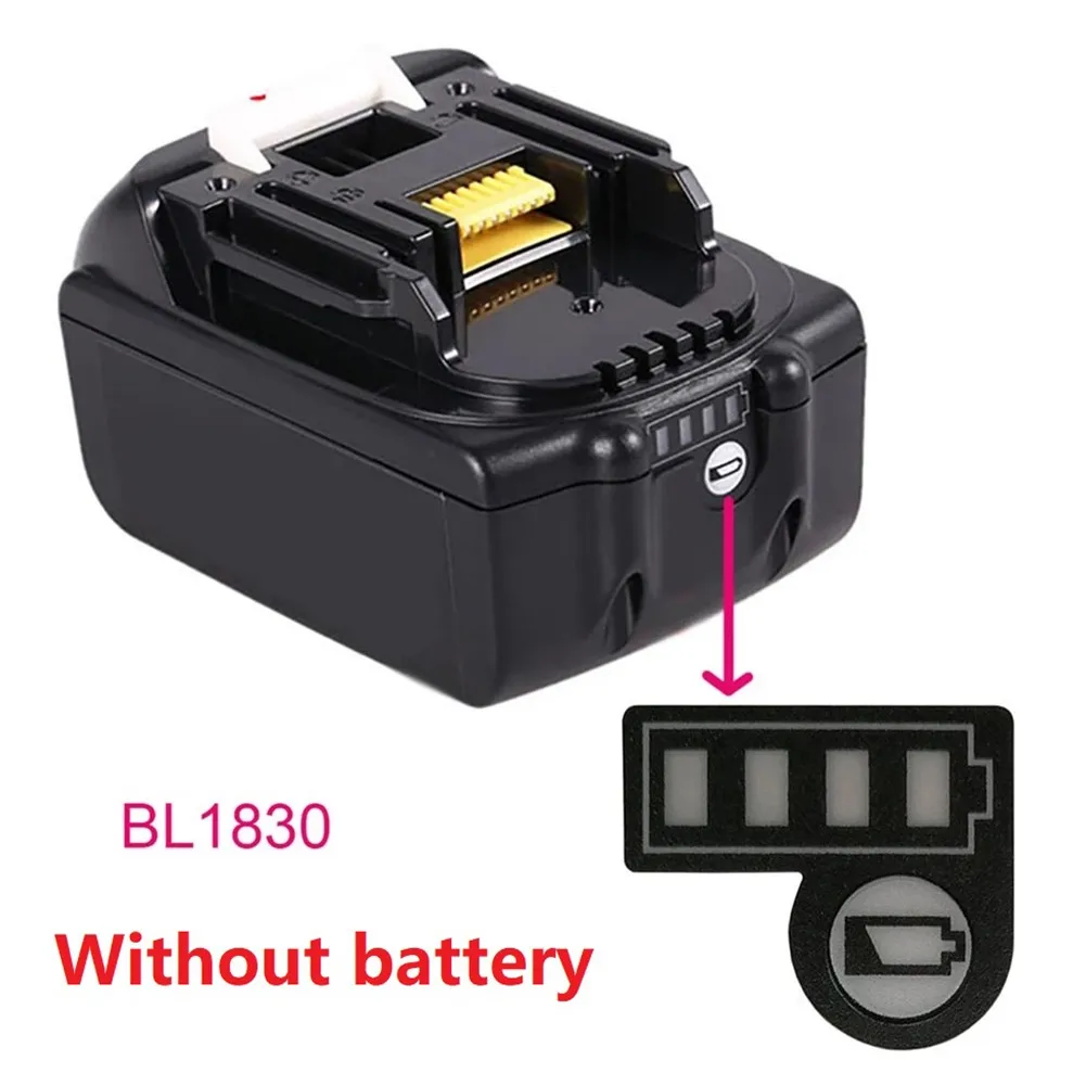 

10pcs Battery Capacity LED Key Sticker Black Paper Button Sticker Label For 18V 14.4V Lithium Battery BL1830 BL1430
