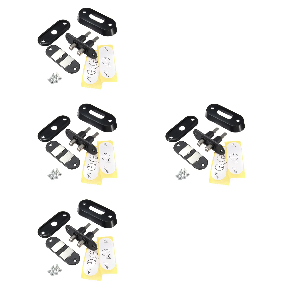 

4pcs Black Sliding Door for Car Van Alarm Central Locking Systems for T4