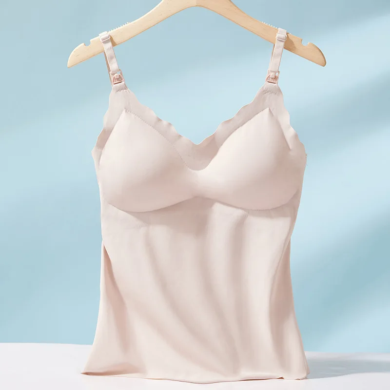 2025 New Maternity Pregnant Women's Top Nursing Tanks Camisole Breastfeeding Vest Postpartum Camisole 6