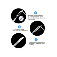 5pcs Carving Metal Scalpel Handle Carbon Steel Scalpel DIY Cutting Tools 3# 4#/7# 5