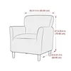1pc Velvet Armchair Chair Covers Super Soft Elastic Club Chairs Slipcovers Solid Color Single sofa Cover for Banquet Hotel Home 2