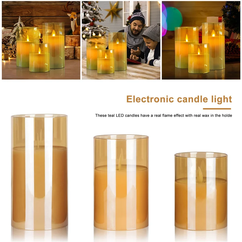 Eldnacele Candele A LED Tremolanti Con Timer 6h - Impermeabili, Confezione Da 2 - Rosse - 2