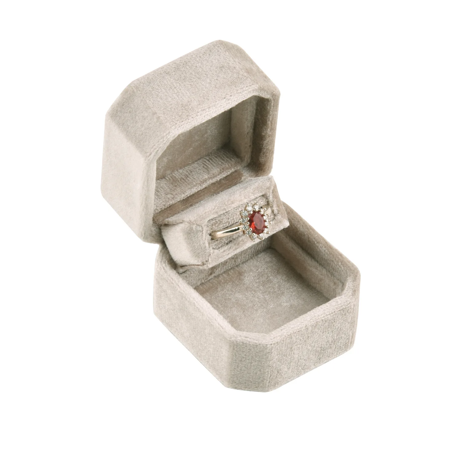 Square Velvet Ring Box Jewelry Ring Earring Holder Case Packaging Marriage Storage Earring Display Joyeros Organizador De Joyas