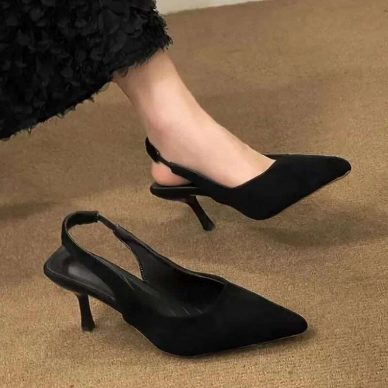 Women Slingback Sandals Women High Heels Shoes Women Dress Shoes Fashion Pointed High Heels Sandals Banquet Dress Wedding Party Pumps Designer Slingbacks