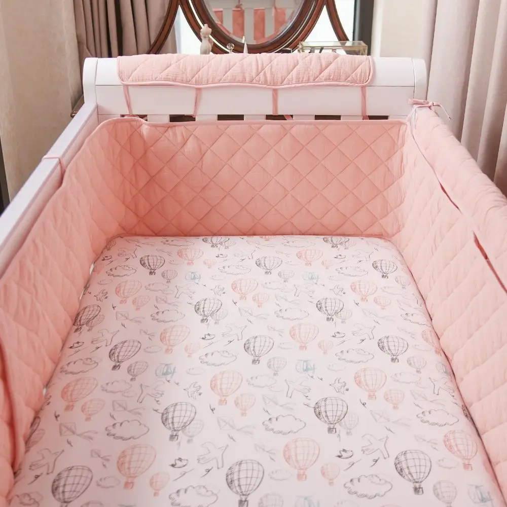 Protezione per Culla, Striscia Anti-collisione in Cotone, Paracolpi per Lettino Neonati, Decorazione per Culla, Cuscino per Bordo Letto - immagine 3