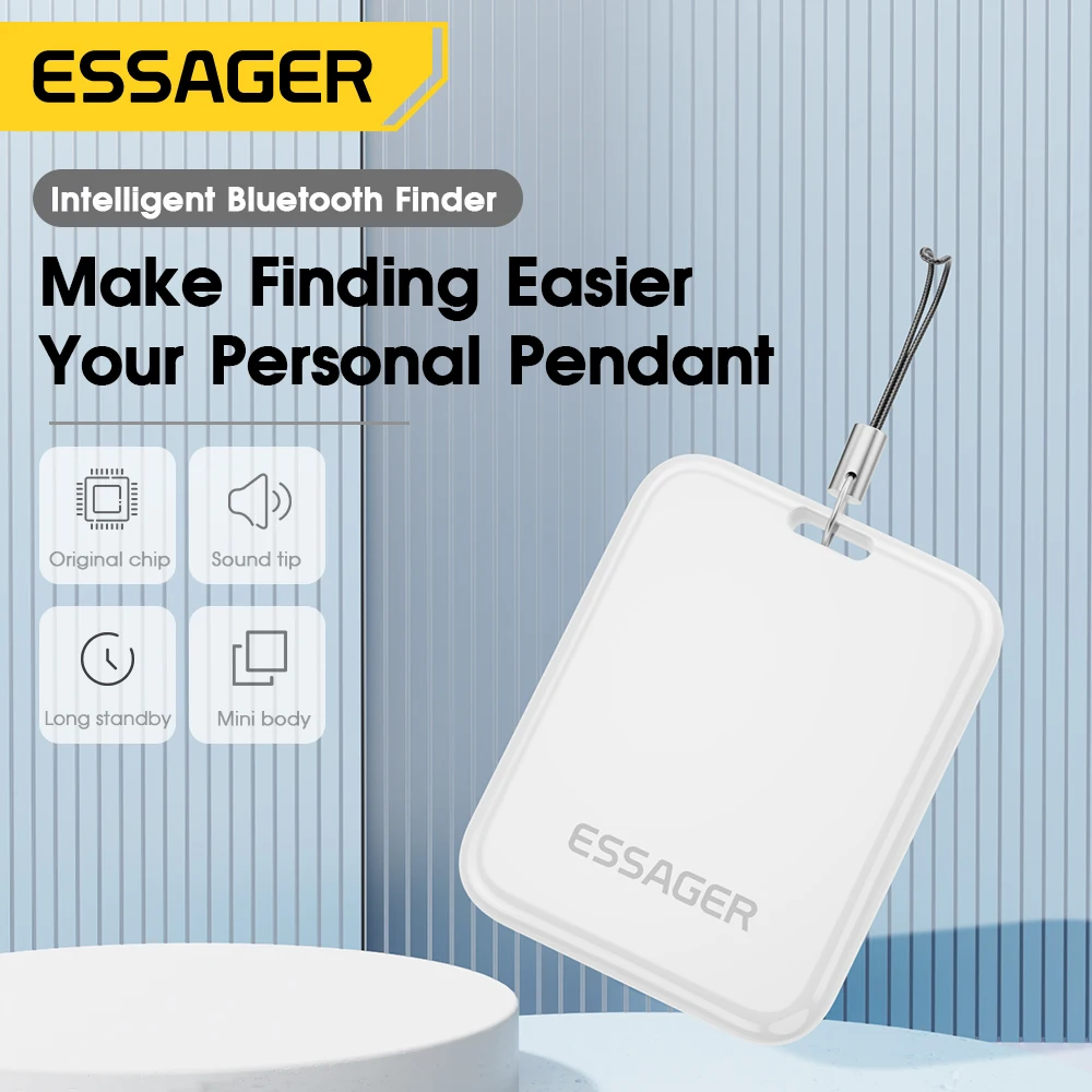  Essager Wireless Bluetooth Smart Tracker Anti-lost Alarm Tracker Key Bag Wallet Finder APP Record For iPhone 14 13 12 Pro Max 