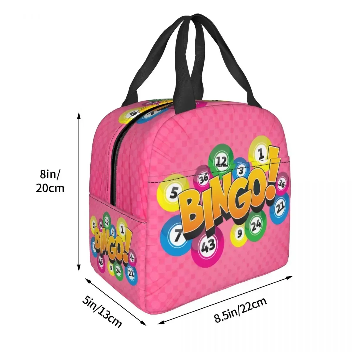 Hot Game Bingo Insulated Lunch Box for Women Portable Warm Cooler Thermal Lunch Bag Kids School Picnic Food Container Tote 3