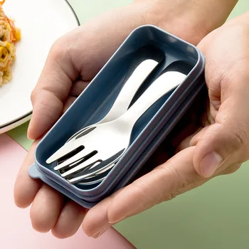 Portable Stainless Steel Spoon & Fork Set 1
