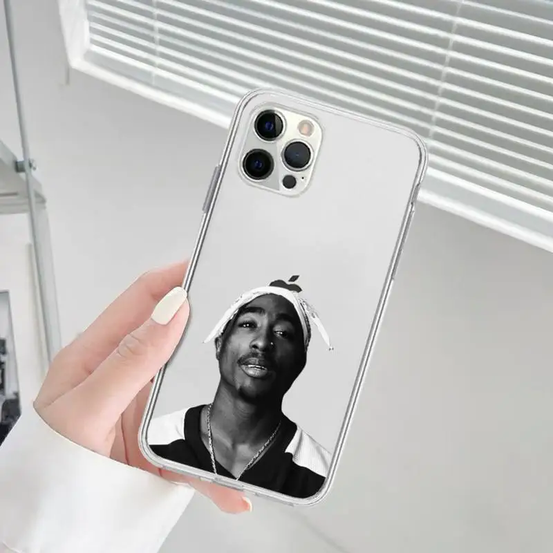Rapper 2pac Tupac Phone Case for iPhone 11 12 13 mini pro XS MAX 8 7 6 6S Plus X 5S SE 2020 XR clear case case for iphone 13 pro 