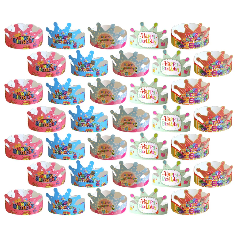 

Paper Crown Children Birthday Headdress Party Hats for Kids Gift Bags Decor Crowns Photo Props