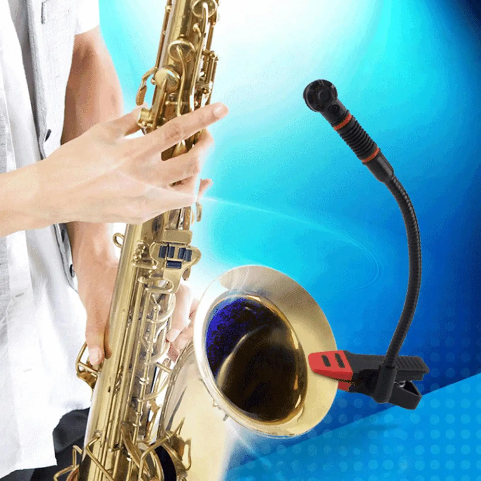 

Saxophone Mic Microphone System Clip on Musical Instruments Trumpet