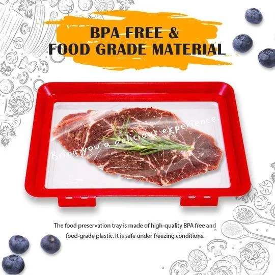 Storage Tray Food Preservation BPA Free Reusable Stackable Safety Plastic Refrigerator Storage Keep Fresh